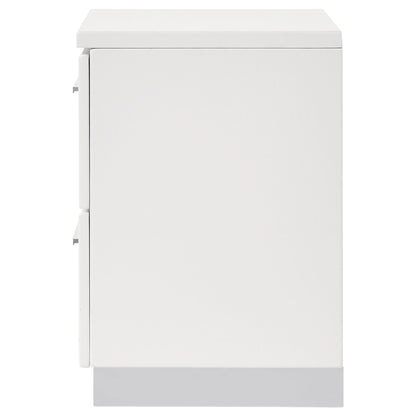 Coaster Furniture Felicity 203502 2-Drawer Nightstand - White High Gloss IMAGE 4