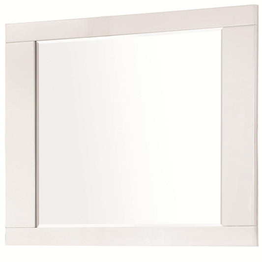 Coaster Furniture Felicity 203504 Dresser Mirror - White High Gloss IMAGE 1
