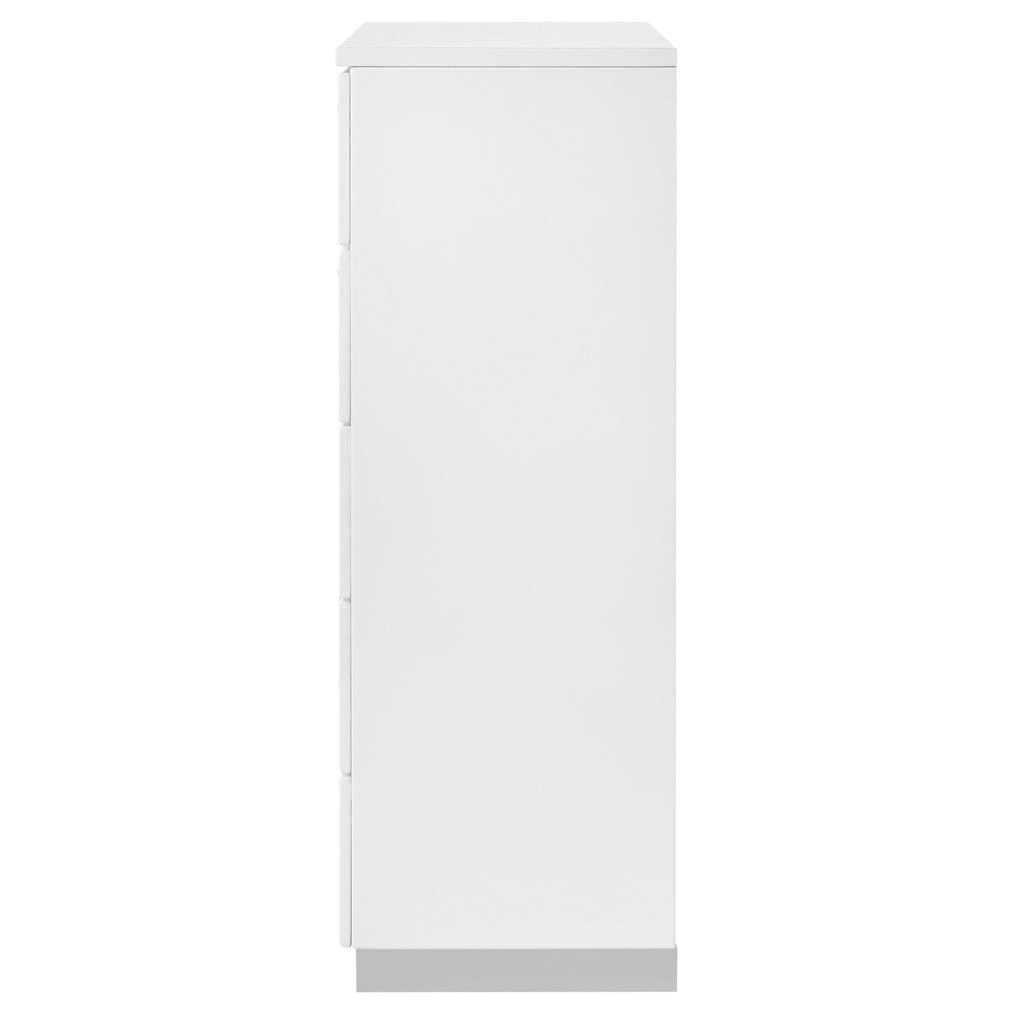 Coaster Furniture Felicity 203505 5-Drawer Bedroom Chest - White High Gloss IMAGE 4