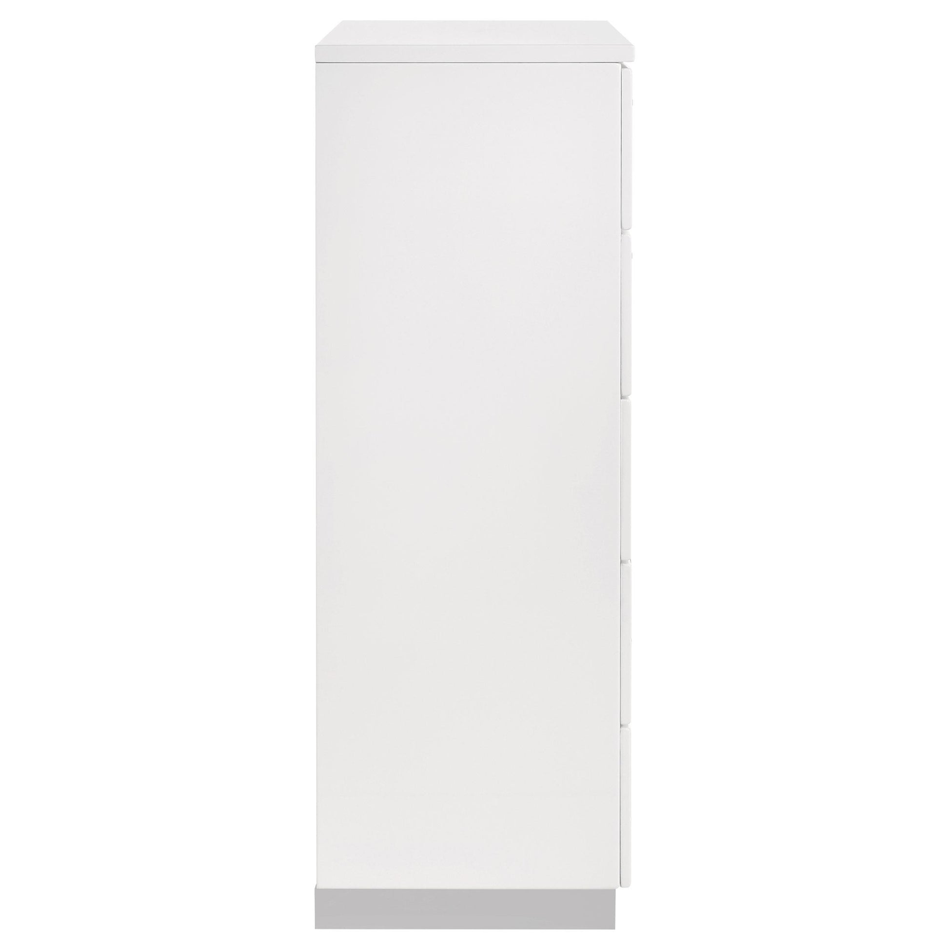 Coaster Furniture Felicity 203505 5-Drawer Bedroom Chest - White High Gloss IMAGE 8
