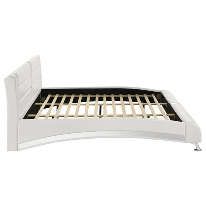 Coaster Furniture Jeremaine 300345KE Upholstered Eastern King Sleigh Bed - White IMAGE 5