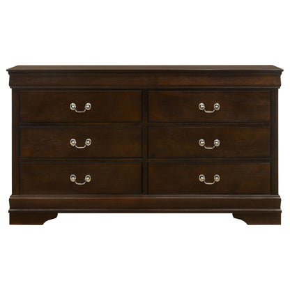  Coaster Furniture Louis Philippe 202413 6-Drawer Dresser - Cappuccino IMAGE 2