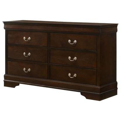  Coaster Furniture Louis Philippe 202413 6-Drawer Dresser - Cappuccino IMAGE 3