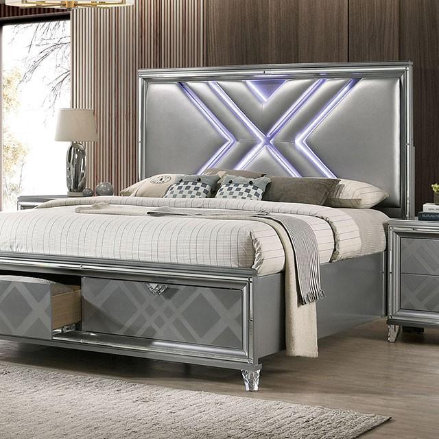  Furniture of America Emmeline FOA7147 7 pc Queen Panel Bedroom Set IMAGE 2