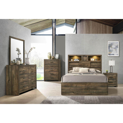  Elements International Bailey BY500 6 pc Queen Bookcase Bedroom Set IMAGE 1