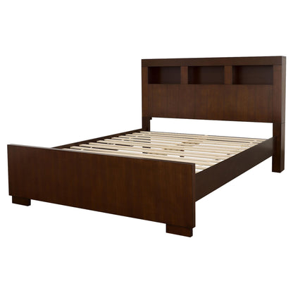  Coaster Furniture Jessica 200719KE Eastern King LED Storage Bookcase Bed - Cappuccino IMAGE 3