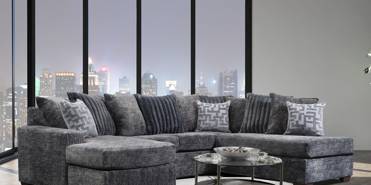 Charcoal sectional store couch