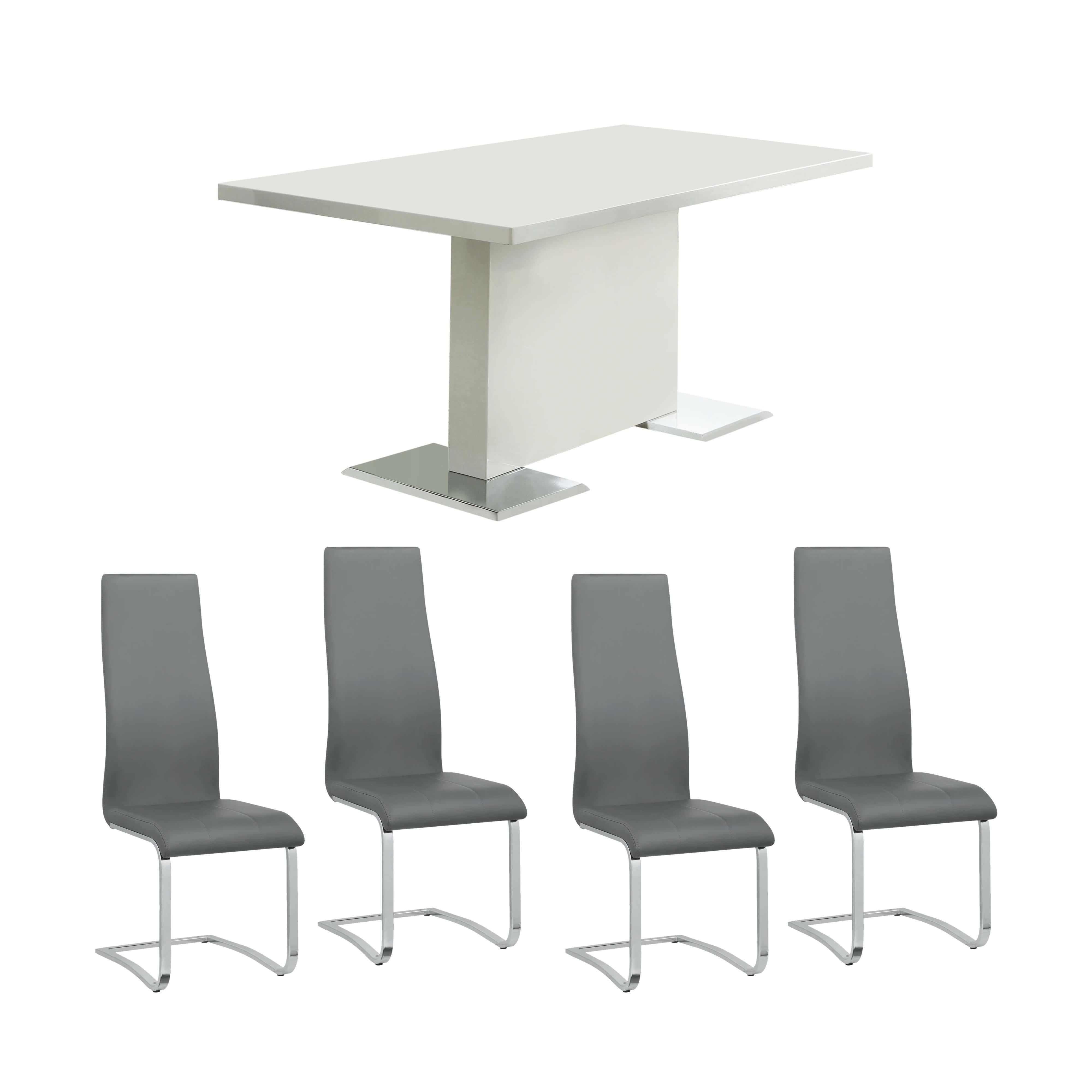  Coaster Furniture Anges 102310 5 pc Dining Set (Gray) IMAGE 1