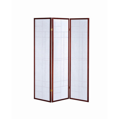 Coaster Furniture Katerina 900110 3-Panel Room Divider Folding Shoji Screen - Cherry IMAGE 4