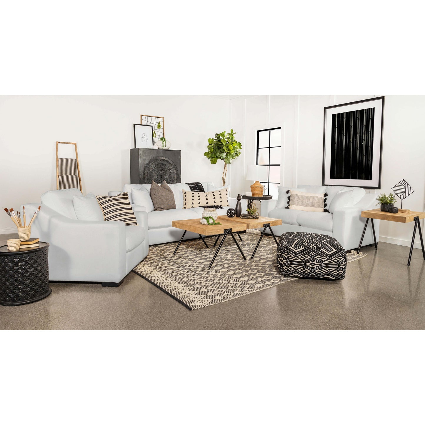  Coaster Furniture Ashlyn 509891-S3 3 pc Living Room Set IMAGE 1