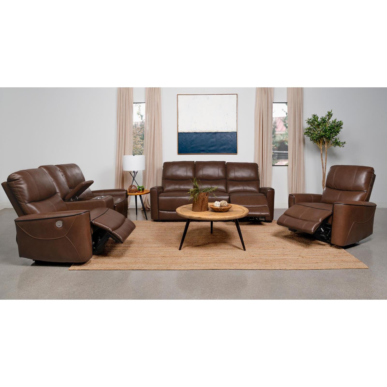  Coaster Furniture Greenfield 610264P-S3 3 pc Power Reclining Living Room Set IMAGE 2