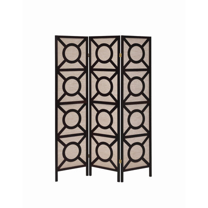 Coaster Furniture Vulcan 900090 3 Panel Room Divider Folding Shoji Screen - Cappuccino IMAGE 3