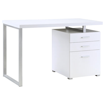 Coaster Furniture Brennan 800325 47-inch 3-Drawer Office Computer Desk - White IMAGE 2