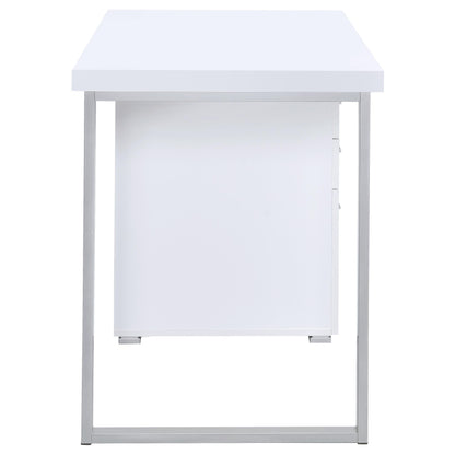 Coaster Furniture Brennan 800325 47-inch 3-Drawer Office Computer Desk - White IMAGE 8