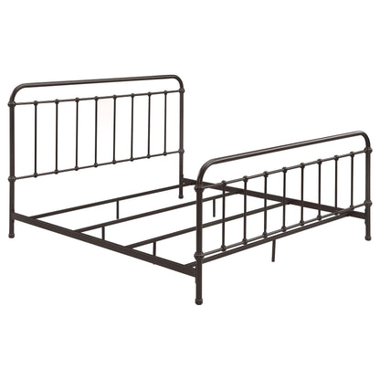  Coaster Furniture Livingston 300399KE Metal Eastern King Open Frame Bed - Dark Bronze IMAGE 1