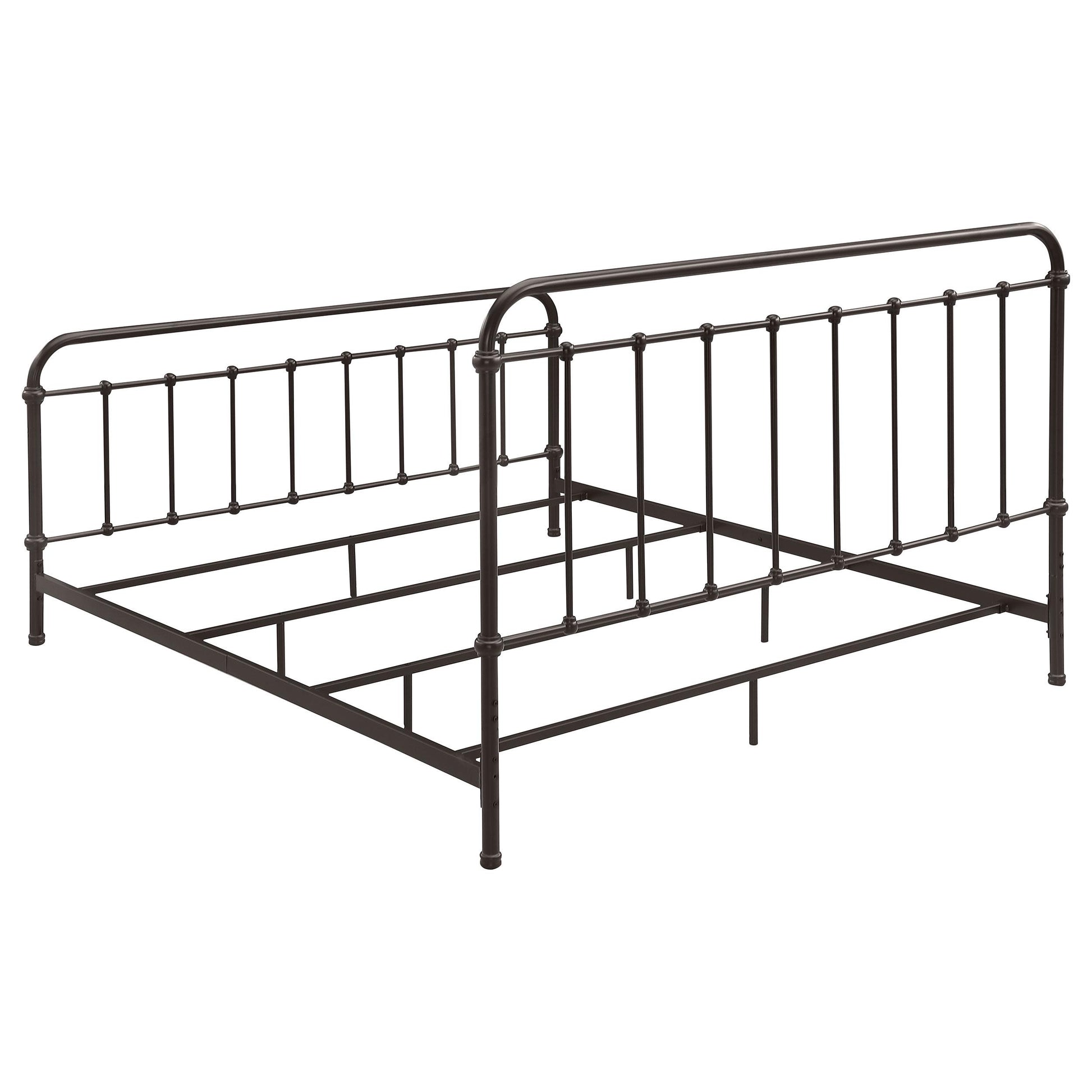  Coaster Furniture Livingston 300399KE Metal Eastern King Open Frame Bed - Dark Bronze IMAGE 5