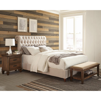 Coaster Furniture Devon 300525Q 57-inch Upholstered Queen Panel Bed - Beige IMAGE 4
