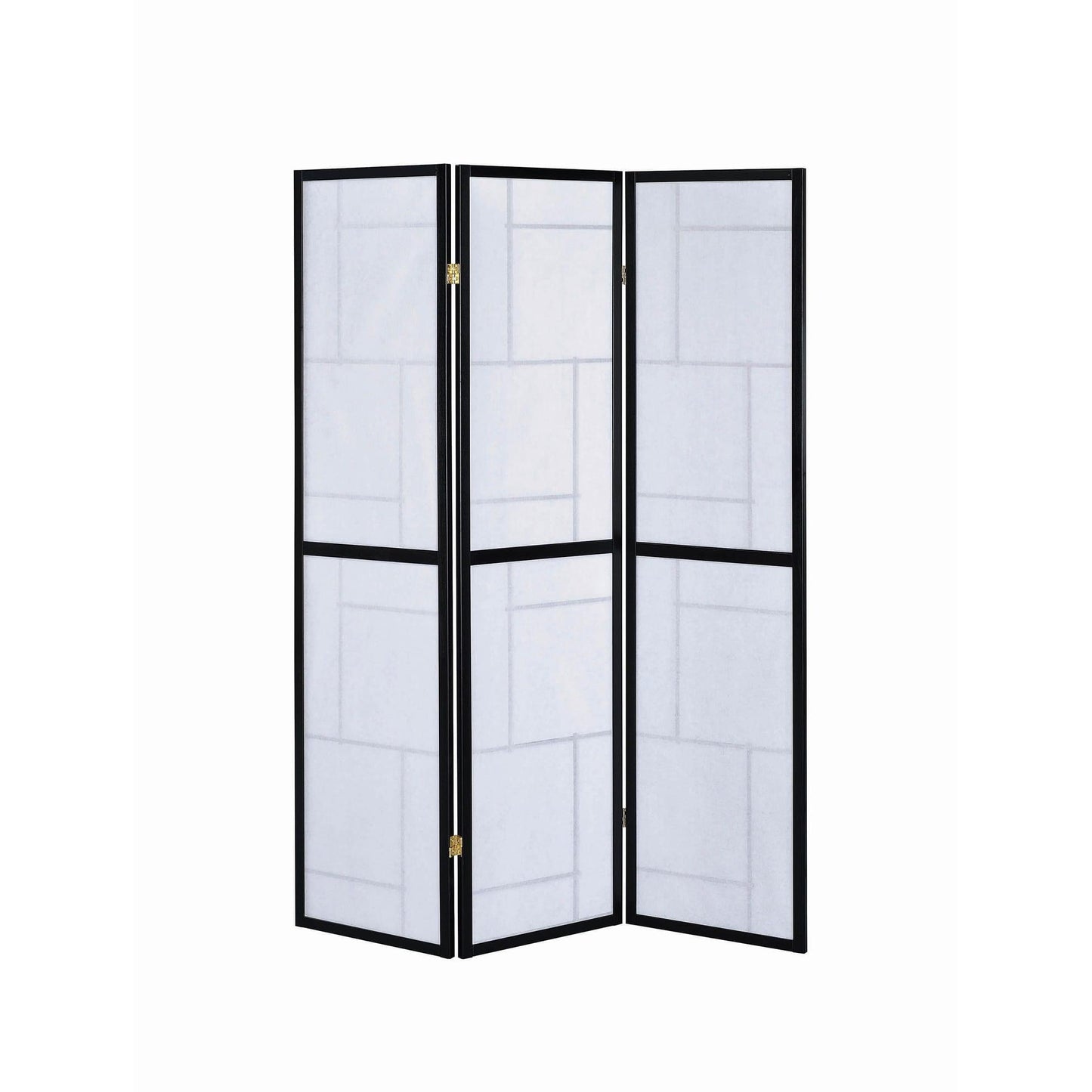Coaster Furniture Damis 900102 3-Panel Room Divider Folding Shoji Screen - Black IMAGE 3