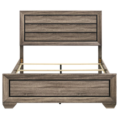  Coaster Furniture Kauffman 204191Q Wood Queen Panel Bed - Washed Taupe IMAGE 3