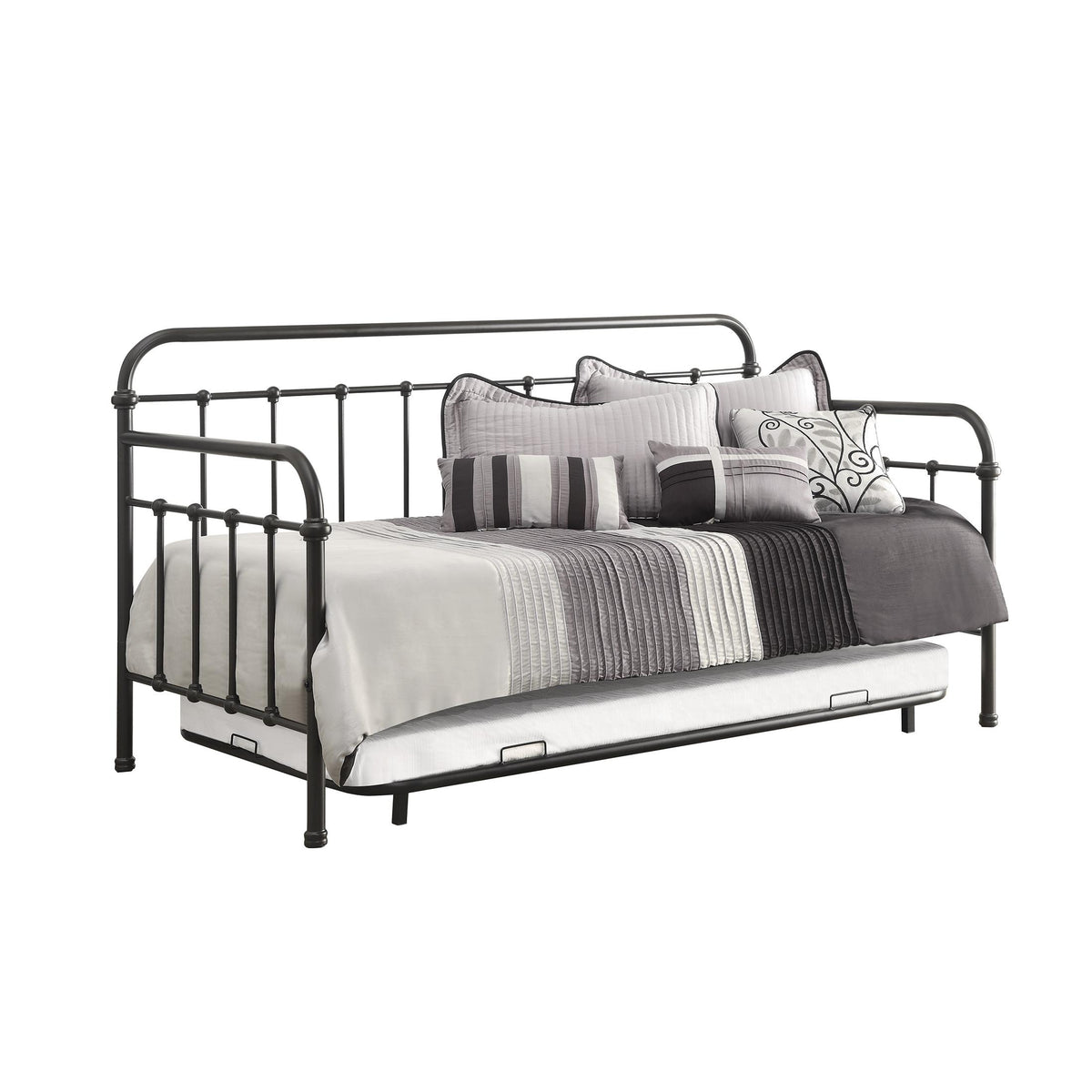  Coaster Furniture Livingston 300398 Metal Twin Daybed with Trundle - Dark Bronze IMAGE 1