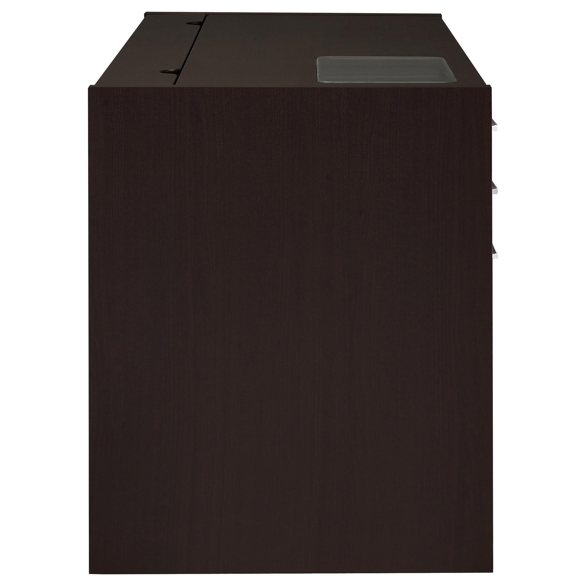 Coaster Furniture Halston 800702 47-inch 2-Drawer Office Desk with Cabinet - Cappuccino IMAGE 5