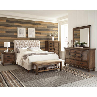  Coaster Furniture Devon 300525KE 57-inch Upholstered Eastern King Panel Bed - Beige IMAGE 7