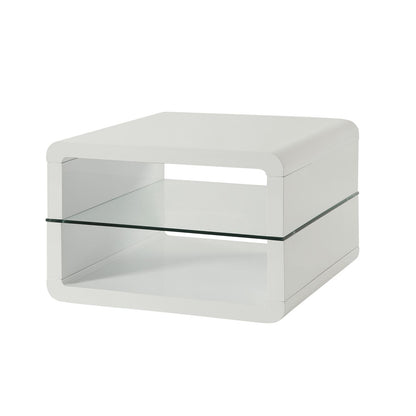 Coaster Furniture Elana 703267 1-shelf Rectangular Side End Table - White High Gloss IMAGE 1