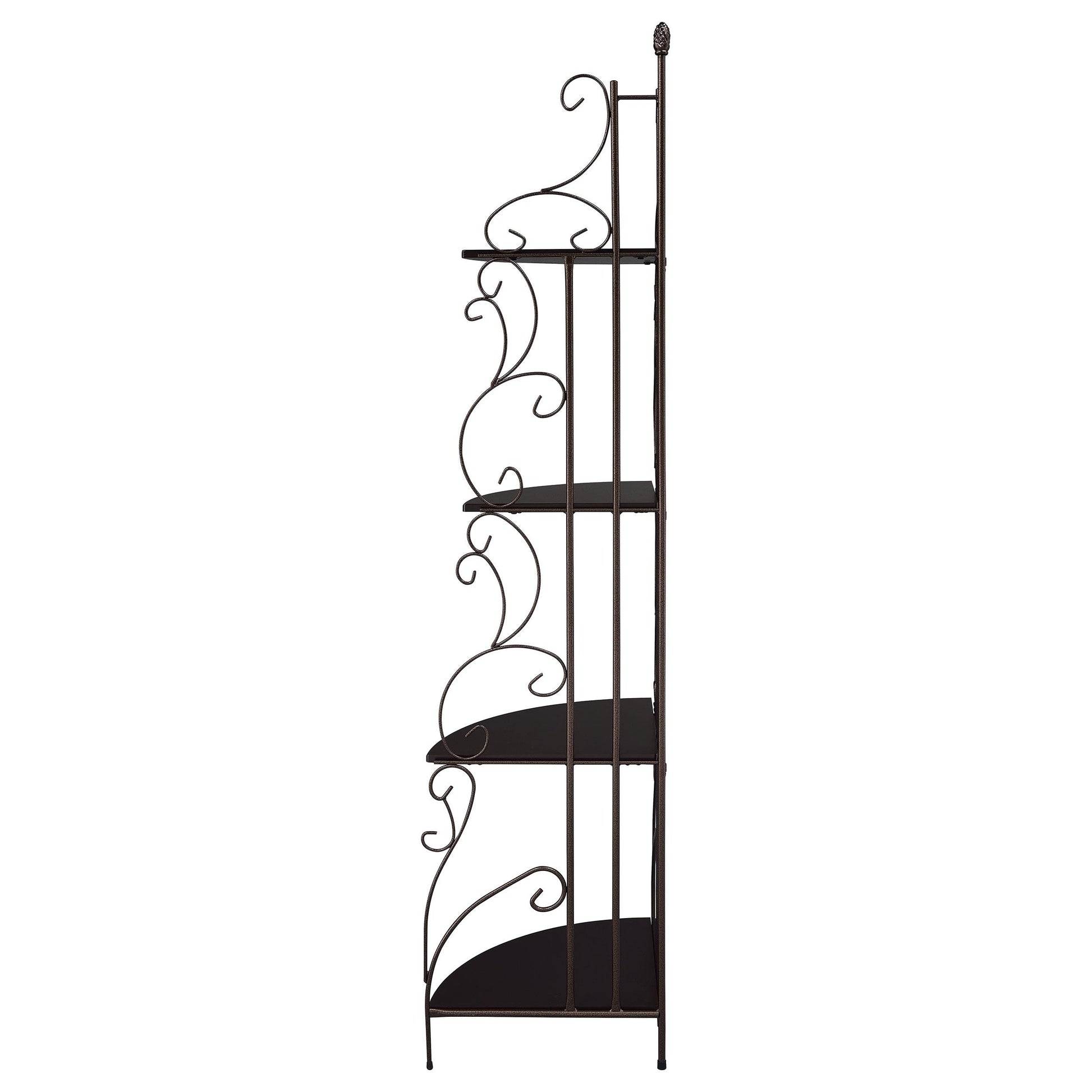 Coaster Furniture Poppy 910038 74-inch 4-shelf Corner Bookshelf - Copper and Cappuccino IMAGE 3