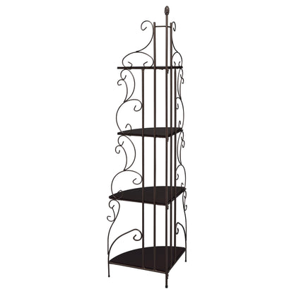 Coaster Furniture Poppy 910038 74-inch 4-shelf Corner Bookshelf - Copper and Cappuccino IMAGE 4