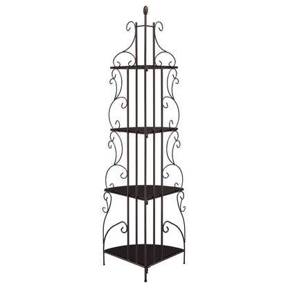 Coaster Furniture Poppy 910038 74-inch 4-shelf Corner Bookshelf - Copper and Cappuccino IMAGE 5