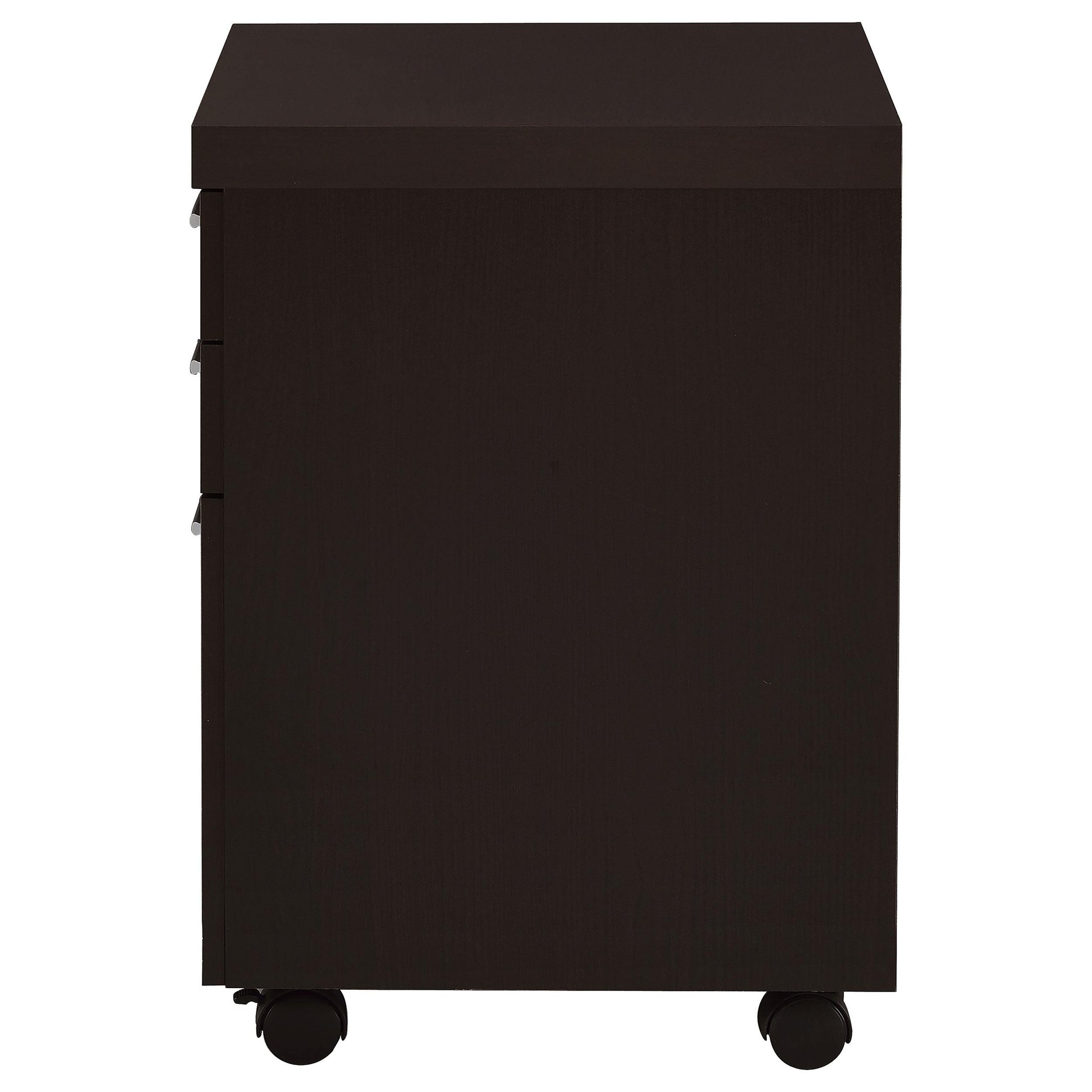 Coaster Furniture Skylar 800894 3-Drawer Home Office Mobile File Cabinet - Cappuccino IMAGE 5