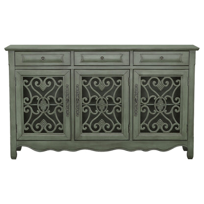 Coaster Furniture Madeline 950357 3-Drawer Scrollwork Accent Cabinet - Antique Green IMAGE 2