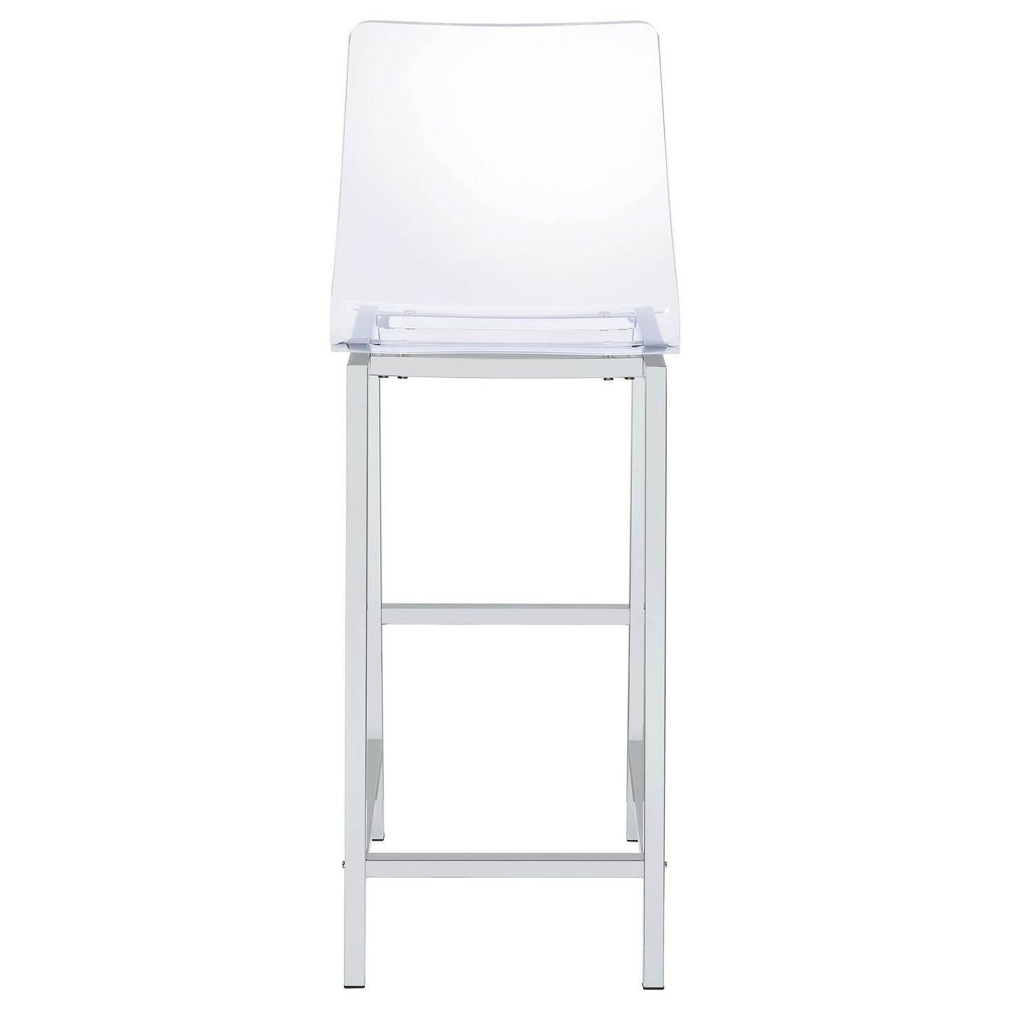 Coaster Furniture Juelia 100295 Clear Acrylic Bar Chair - Chrome (Set of 2) IMAGE 6