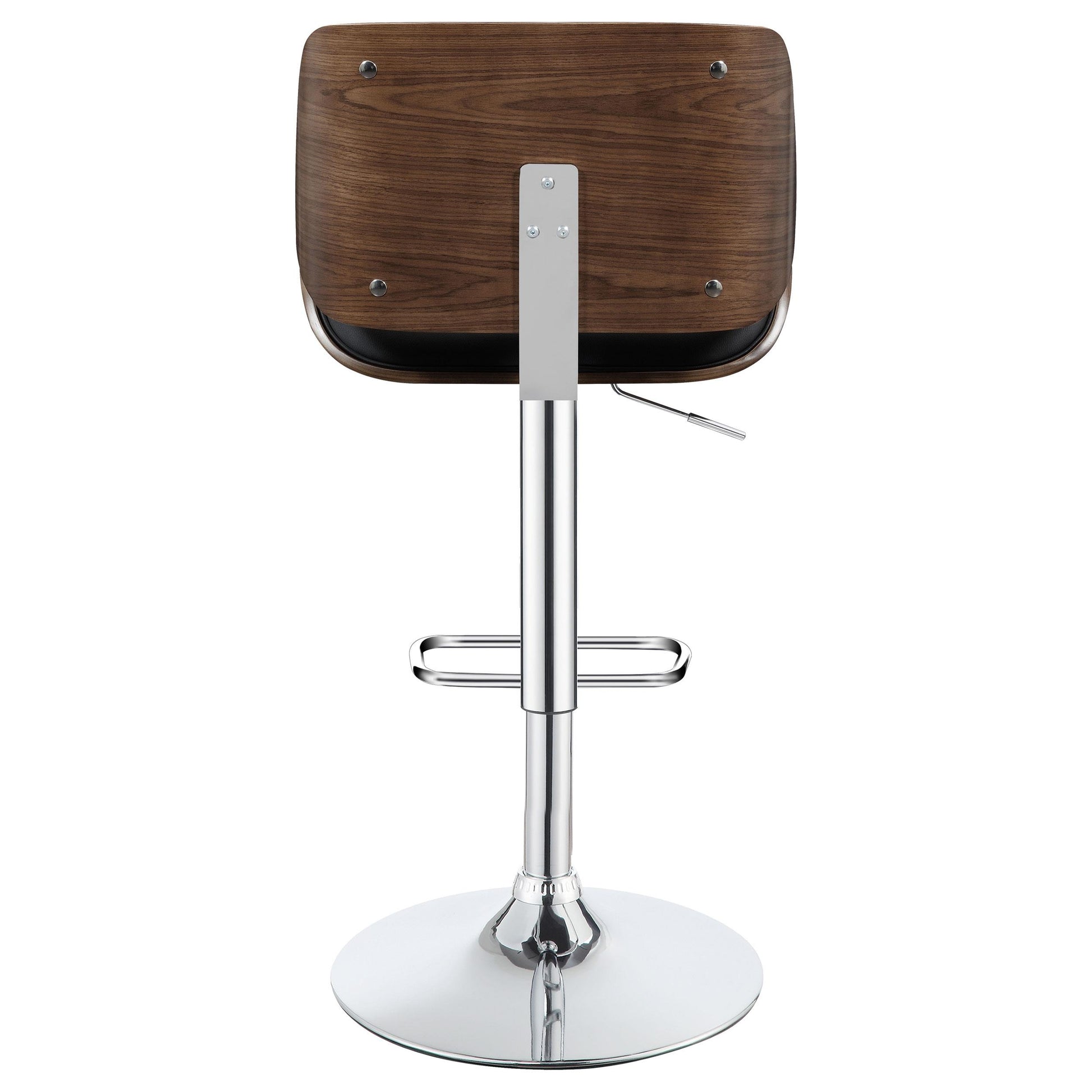 Coaster Furniture Folsom 130502 Upholstered Adjustable Bar Stool - Black and Chrome IMAGE 6