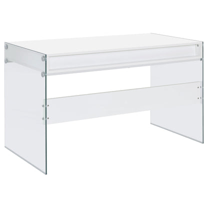 Coaster Furniture Dobrev 800829 48-inch 2-Drawer Writing Desk - White High Gloss IMAGE 6