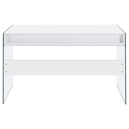 Coaster Furniture Dobrev 800829 48-inch 2-Drawer Writing Desk - White High Gloss IMAGE 7