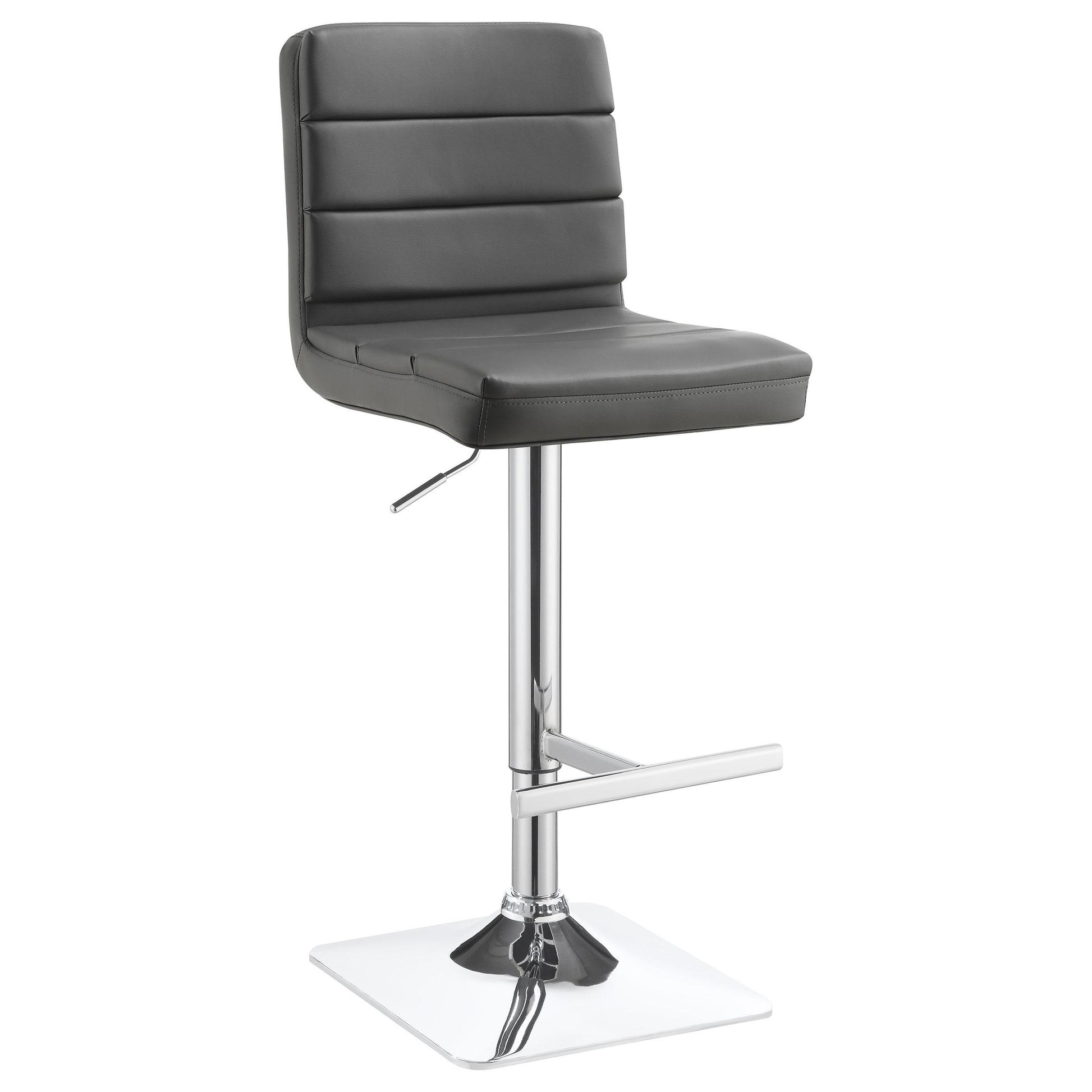 Coaster Furniture Bianca 120696 Upholstered Adjustable Bar Stool - Grey (Set of 2) IMAGE 1