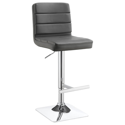 Coaster Furniture Bianca 120696 Upholstered Adjustable Bar Stool - Grey (Set of 2) IMAGE 1