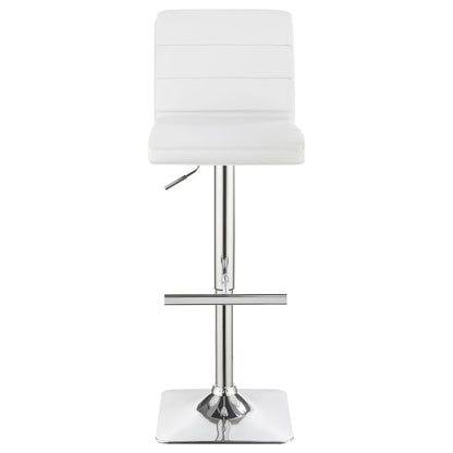  Coaster Furniture Bianca 120694 Upholstered Adjustable Bar Stool - White (Set of 2) IMAGE 3