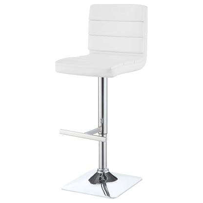  Coaster Furniture Bianca 120694 Upholstered Adjustable Bar Stool - White (Set of 2) IMAGE 4