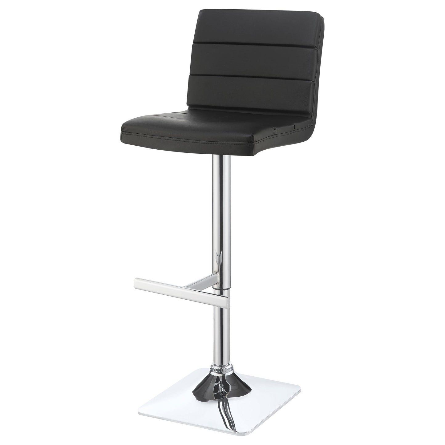 Coaster Furniture Bianca 120695 Upholstered Adjustable Bar Stool - Black (Set of 2) IMAGE 3