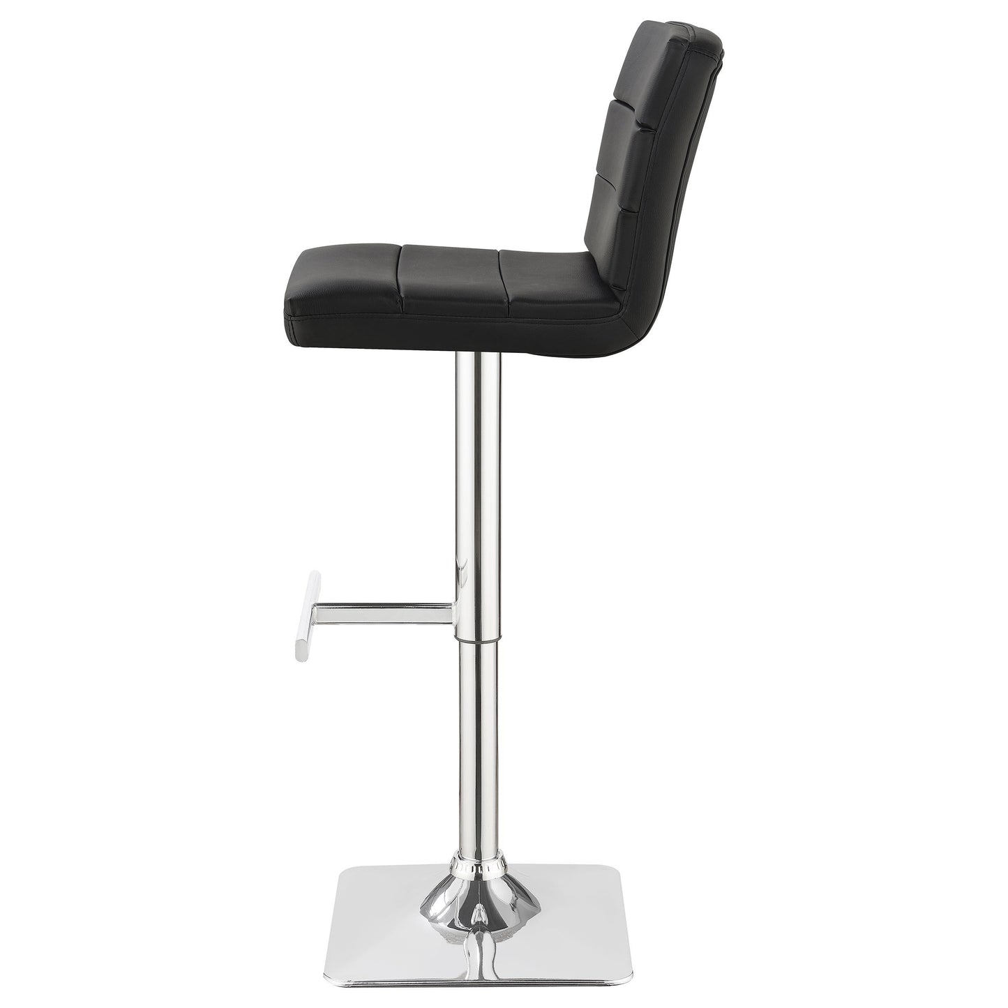 Coaster Furniture Bianca 120695 Upholstered Adjustable Bar Stool - Black (Set of 2) IMAGE 4