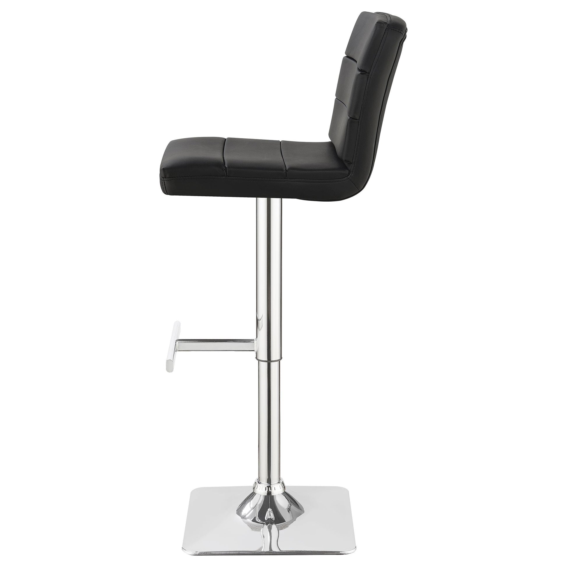 Coaster Furniture Bianca 120695 Upholstered Adjustable Bar Stool - Black (Set of 2) IMAGE 4