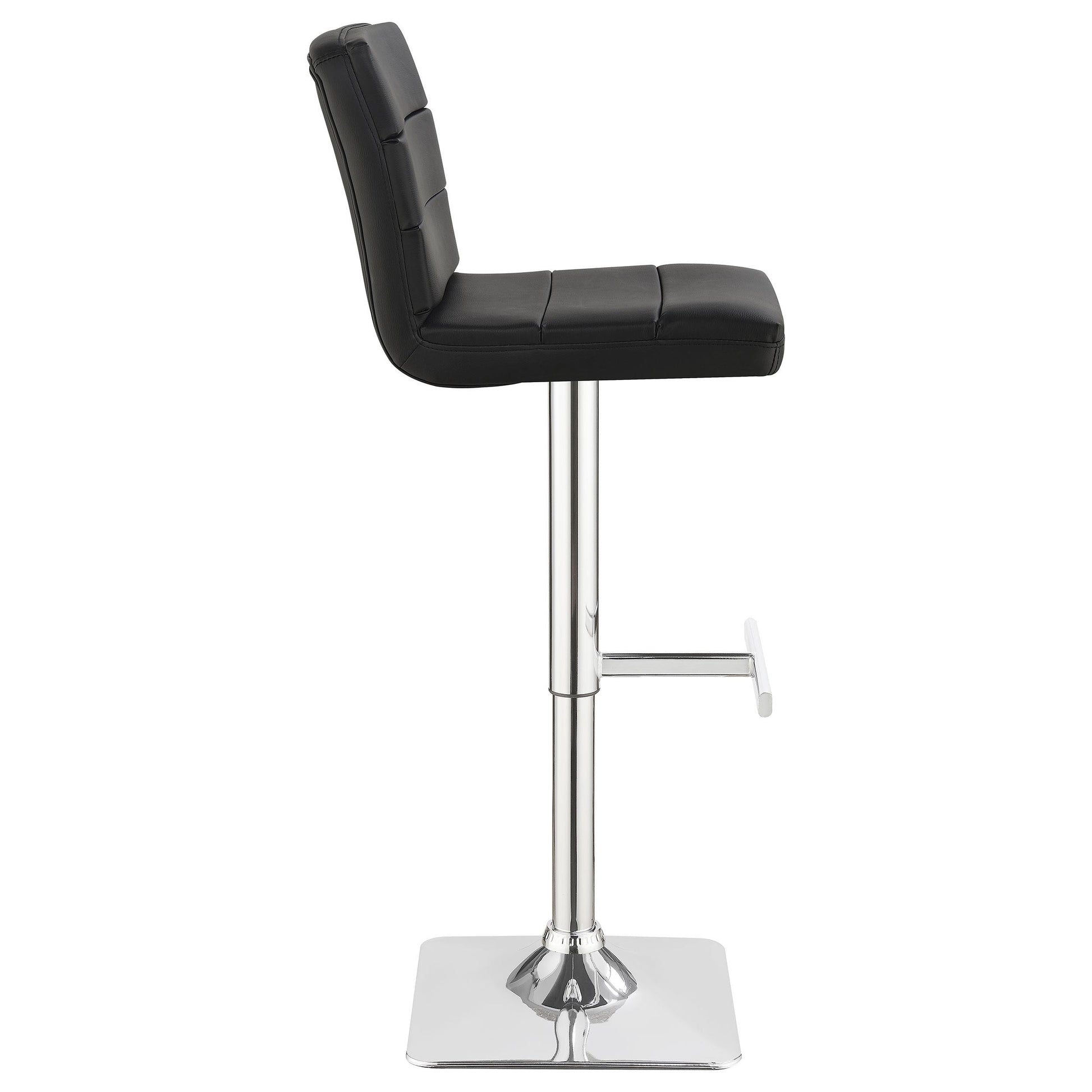 Coaster Furniture Bianca 120695 Upholstered Adjustable Bar Stool - Black (Set of 2) IMAGE 5