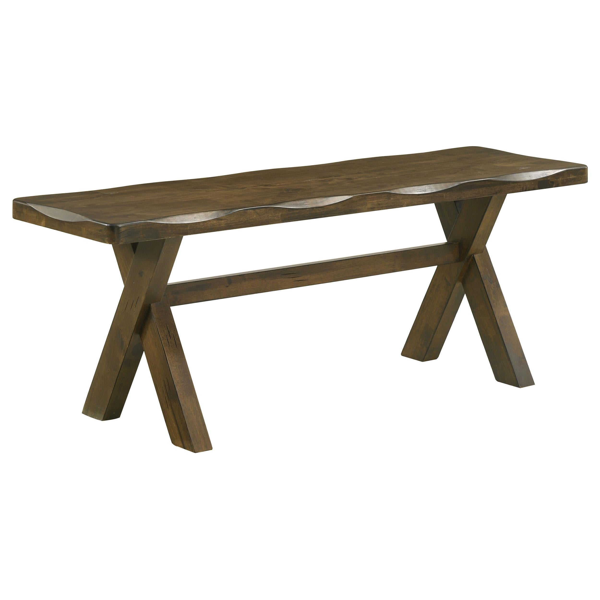Coaster Furniture Alston 106383 47-inch Solid Wood Dining Bench - Knotty Nutmeg IMAGE 1