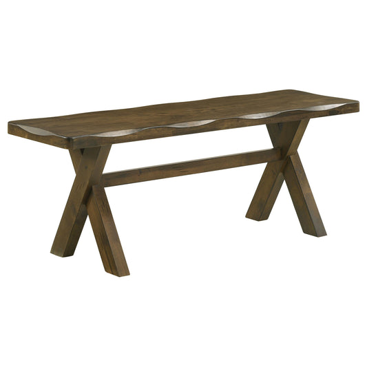 Coaster Furniture Alston 106383 47-inch Solid Wood Dining Bench - Knotty Nutmeg IMAGE 1