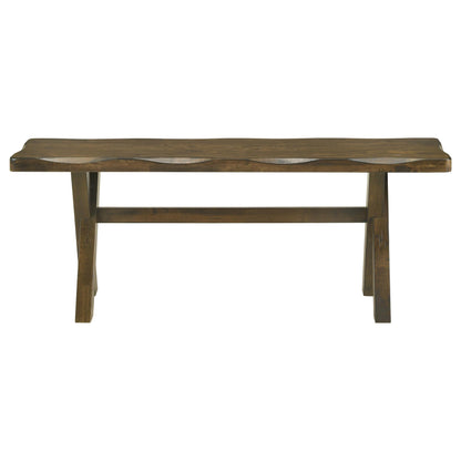Coaster Furniture Alston 106383 47-inch Solid Wood Dining Bench - Knotty Nutmeg IMAGE 2
