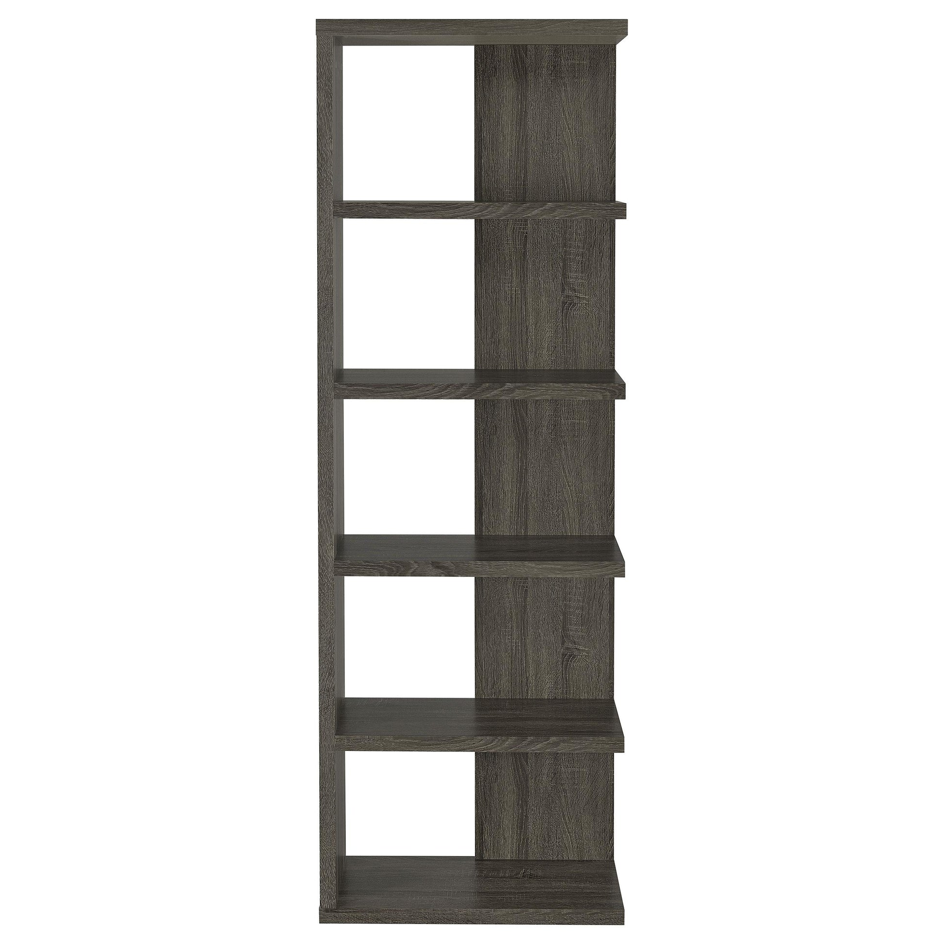 Coaster Furniture Harrison 800553 71-inch 5-shelf Bookshelf - Weathered Grey IMAGE 2