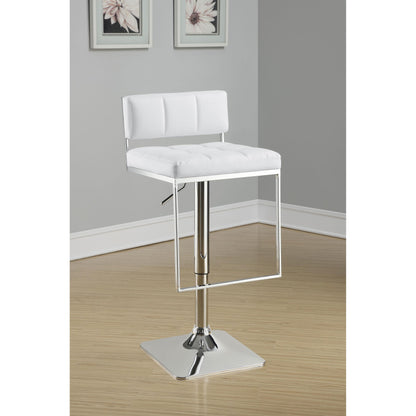 Coaster Furniture Alameda 100193 Adjustable Bar Stool - Chrome and White IMAGE 8