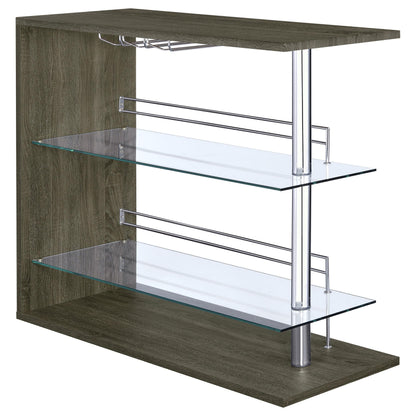 Coaster Furniture Prescott 100156 Rectangular Home Bar Table - Weathered Grey IMAGE 1